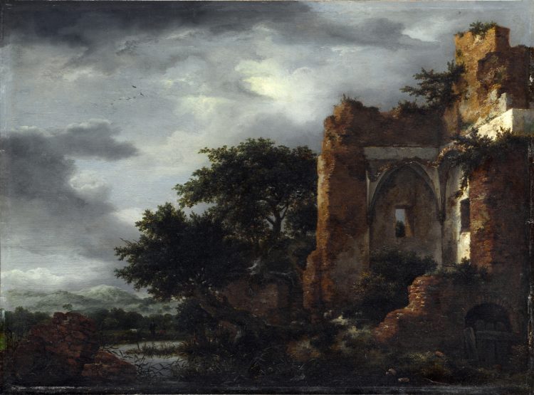 7. Jacob van Ruisdael: Ruiny v krajině