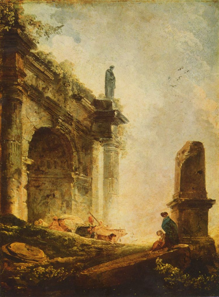 Hubert Robert, Ancient temple, 1787