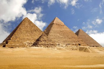 Пирамиды на плато Гиза. Египет.