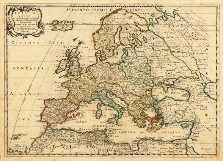Карта европы 17 века в хорошем качестве