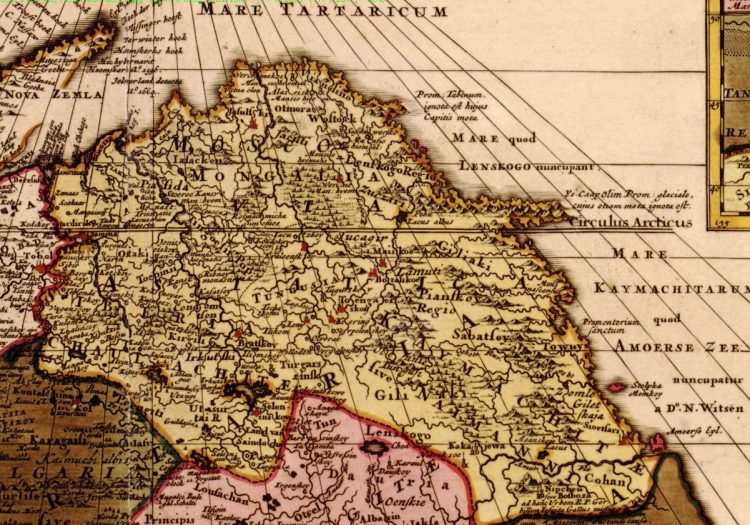 Фрагмент карты Тартарии 1659г.