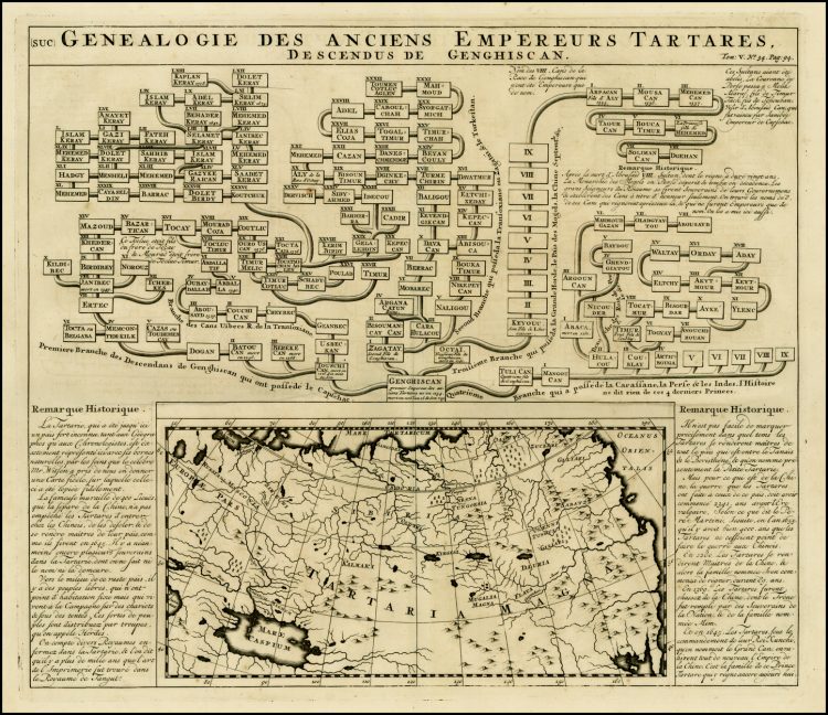 Henri Chatelain: Genealogie Des Anciens Empereurs Tartares, Descendus De Genghiscan