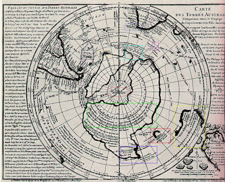 Карта Антарктиды по версии проекта "Пири Рейс".