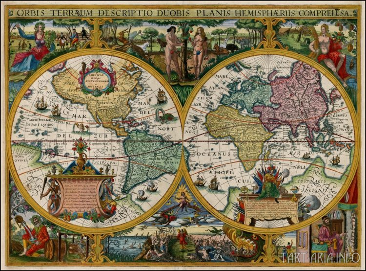 Orbis Terrarum Descriptio Duobis Planis Hemisphaeriis Comprehesa. Источник